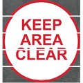 Superior Mark Floor Sign, Superior Mark, Keep Area Clear, 17.5in SMFS0212